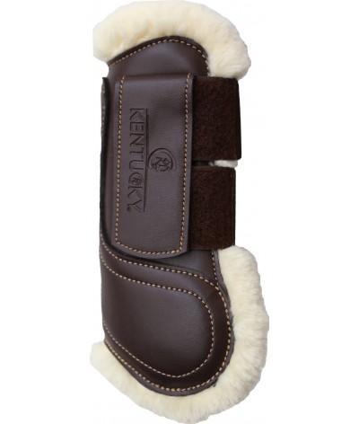 Kentucky Sheepskin Leather Tendon Boots Hook & Loop