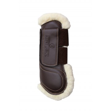 Kentucky Sheepskin Leather Tendon Boots Hook & Loop