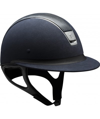 Samshield Helmet Miss Shield Premium Blue + Top Leather + Band Leather + Chroom