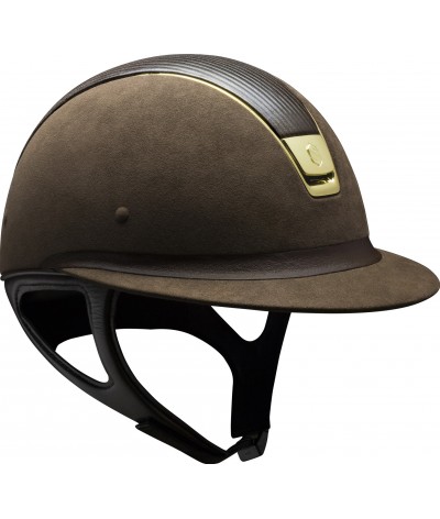 Samshield Helmet MIss Shield Premium Brown + Top Leather + Band leather + Gold